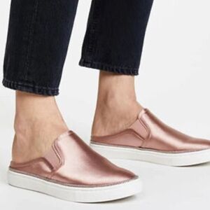 BOTKIER MULES SLIDES SATIN DUSTY ROSE SLIP ON SZ 9.5